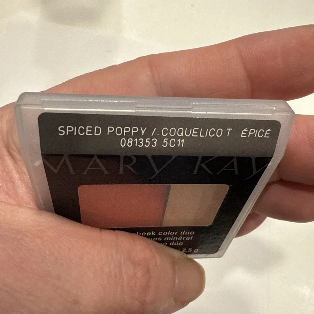 Lot of 2 Mary Kay Mineral Cheek Color Duo Blush‎ Spiced Poppy Full Size 081353